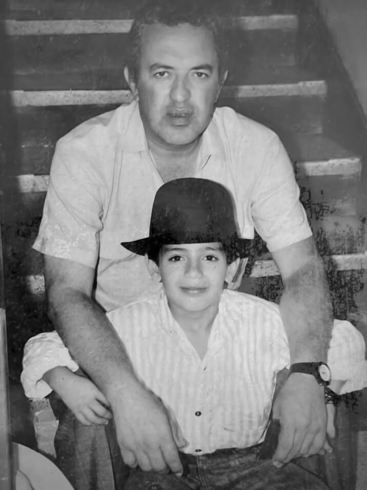 Nuestro fundador Luis Eduardo Gómez con Lucho Gómez, nuestro guardián de la marca.